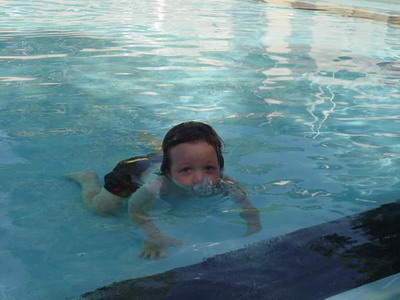 Maayan blowing bubbles