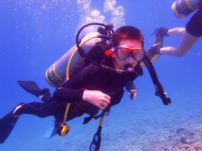 Maayan's first dive