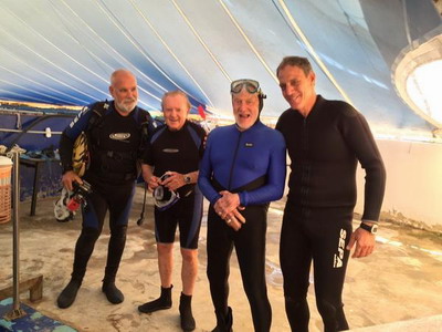 Buzz Aldrin ready to dive