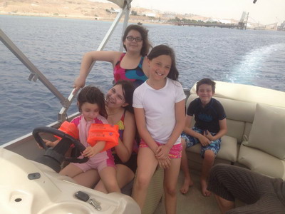 on a boat in Eilat