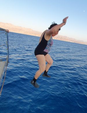 Doreen diving