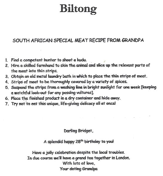 Biltong recipe