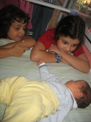 Rotem and Nitzan with brother